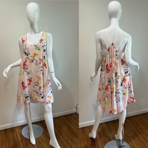 Club Monaco Rosan Floral Silk Tent Summer Dress - Picture 12 of 15